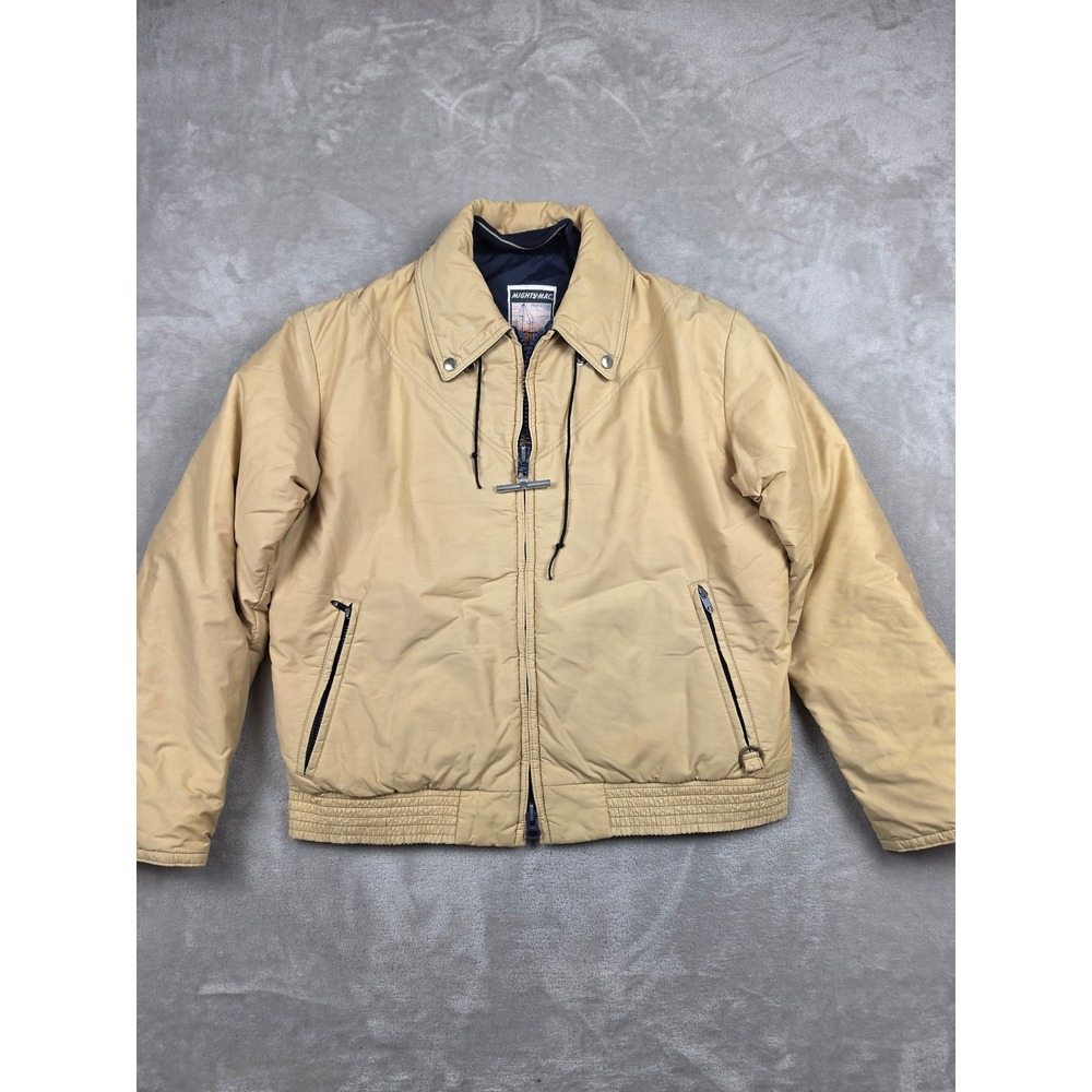 Vtg Mighty-Mac Bomber Jacket Mens 40 Norsac Down Peter Richard T-Bar USA Made